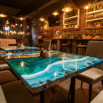 Epoxy resin furniture for restaurants