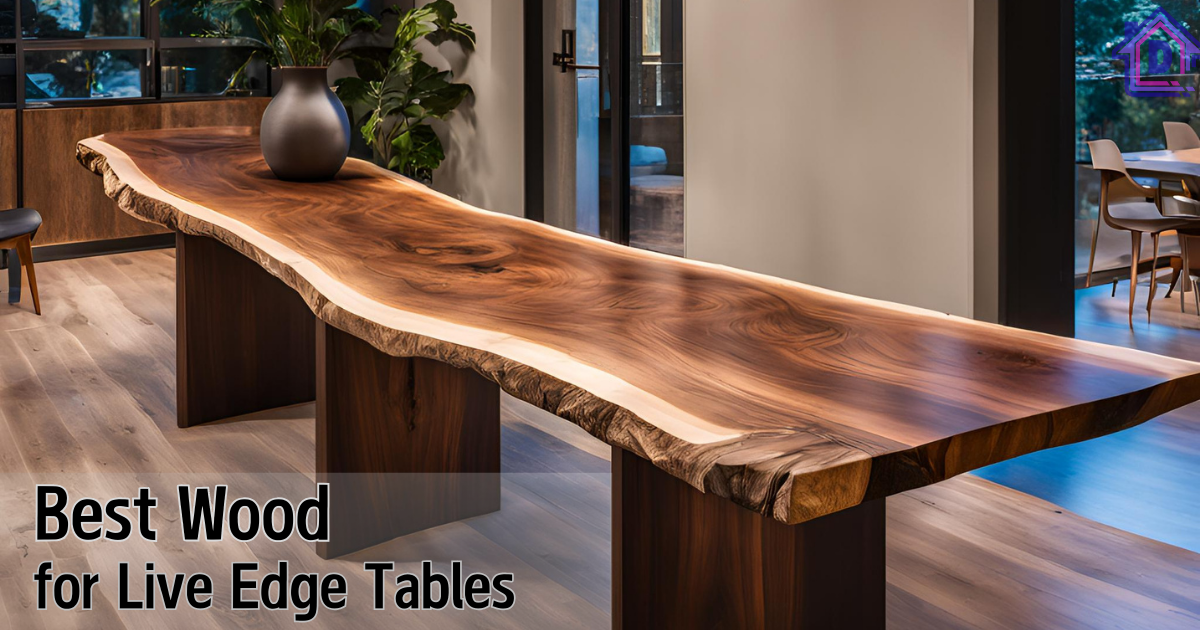 Best wood for live edge tables with walnut, maple, cherry, and oak slabs