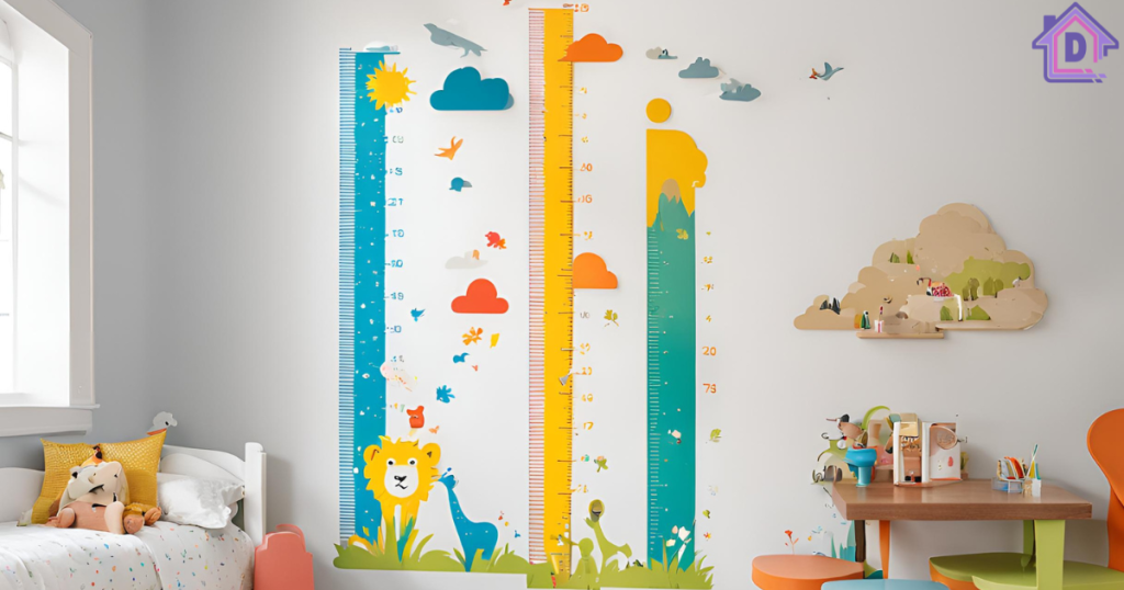 Colorful Growth Chart Decor