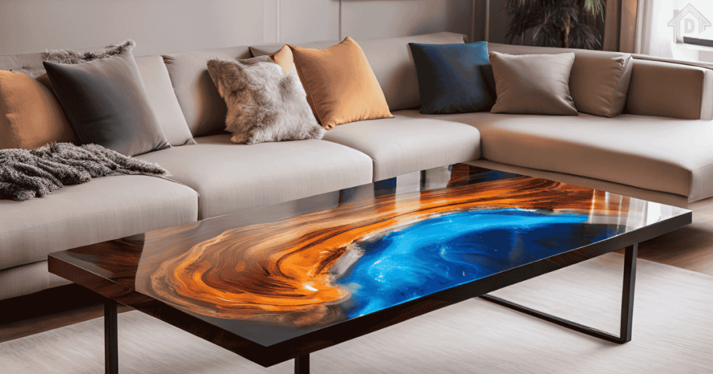 Elegant Epoxy Resin Tables with LED Lights for Modern Interiors