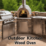 Outdoor kitchen wood oven for cooking delicious meals in your garden.