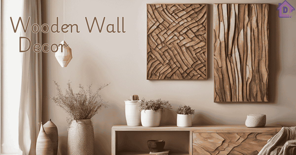 Wooden wall decor featuring rustic designs and natural textures for home interiors