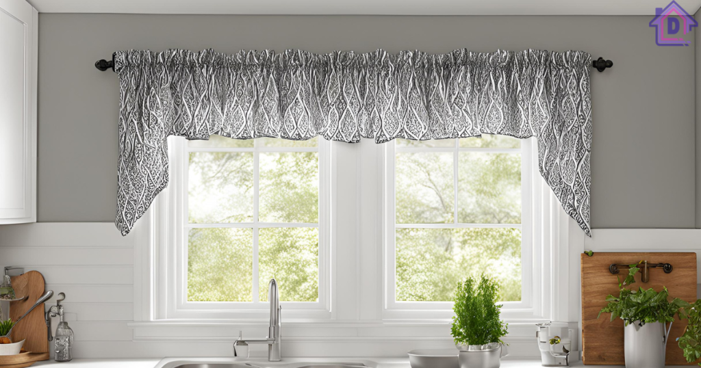 kitchen topper curtains that add charm and functionality.