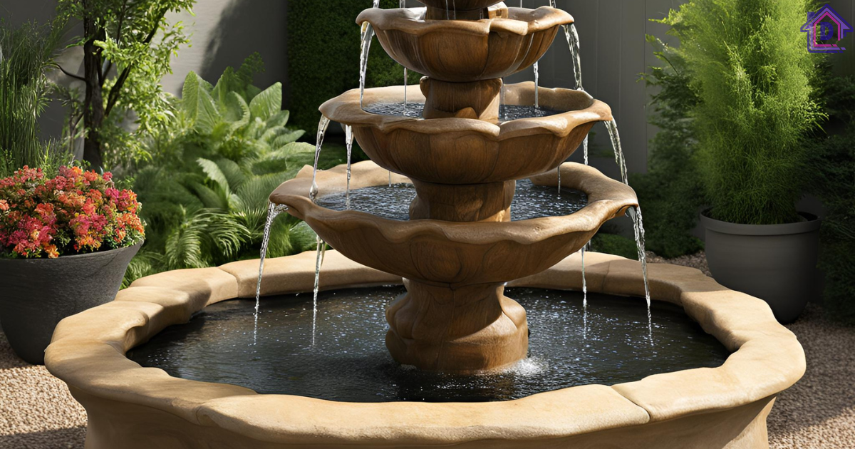 Outdoor corner fountain ideas enhancing garden aesthetics